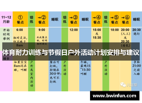 体育耐力训练与节假日户外活动计划安排与建议